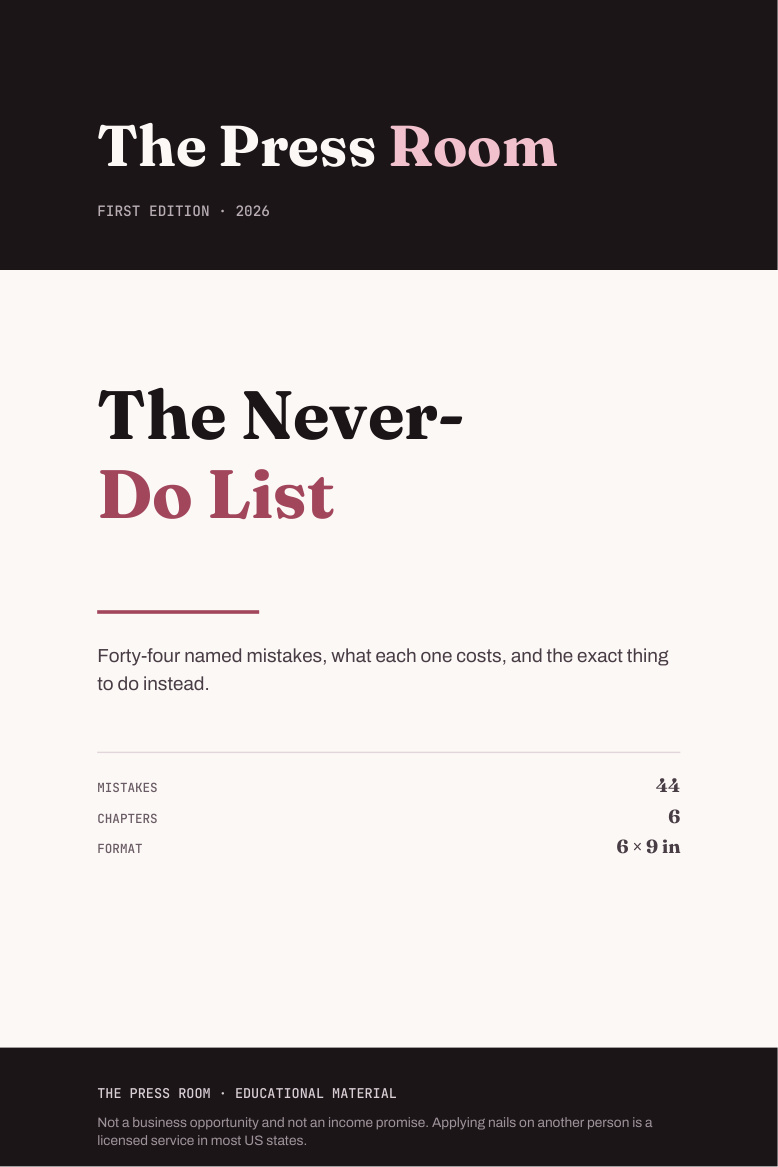Actual PDF cover of The Never-Do List