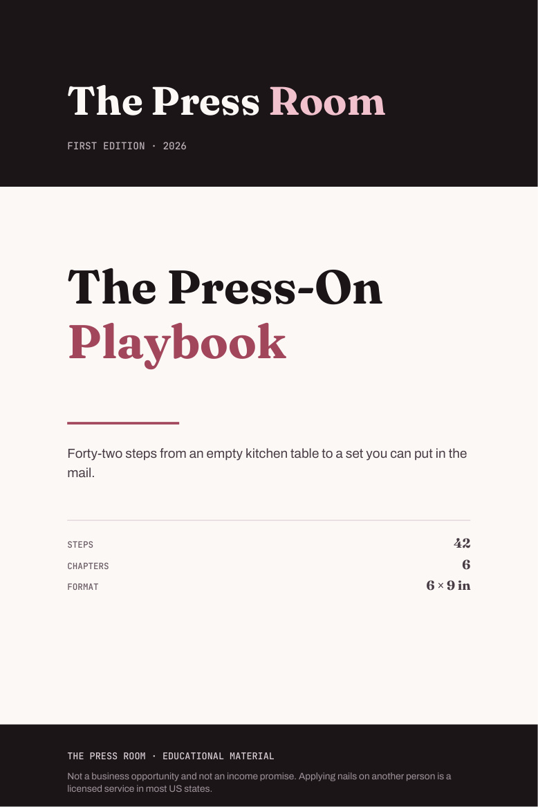 Actual PDF cover of The Press-On Playbook