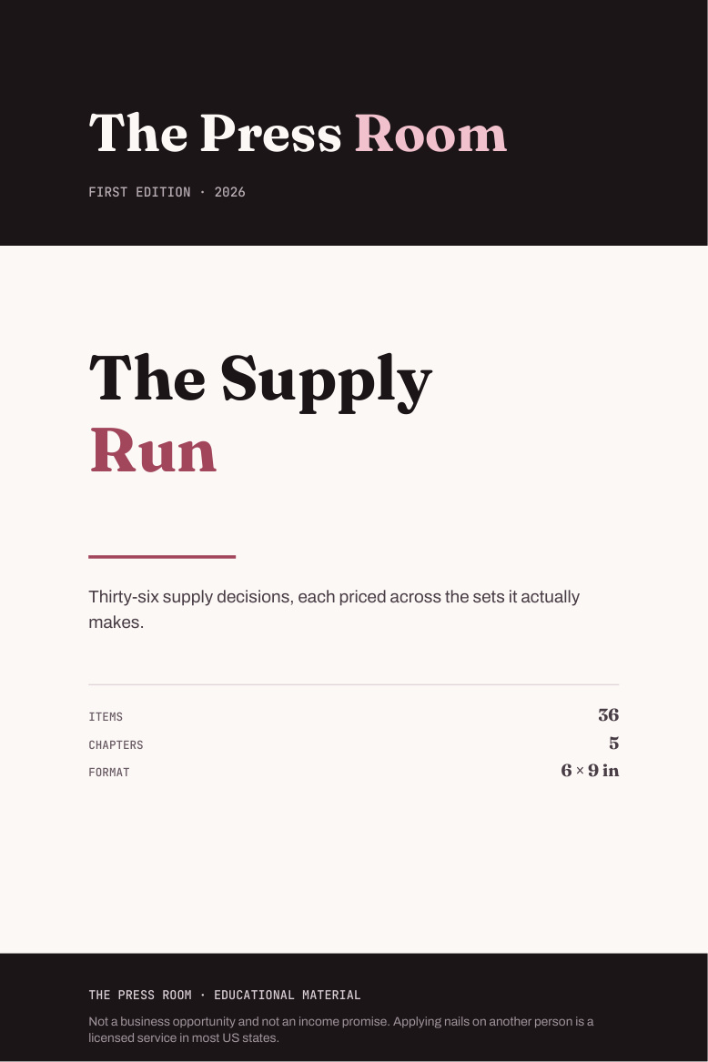 Actual PDF cover of The Supply Run
